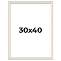 30x40 Frame White Real Wood Picture Frame Width 1.75 inches | Interior Frame Depth 0.5 inches |