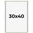 thumbnail image 1 of 30x40 Shadow Box Cream of Wheat White Washed Display Frame | 0.875 Inches Deep Solid Wood Shadowbox, 1 of 8