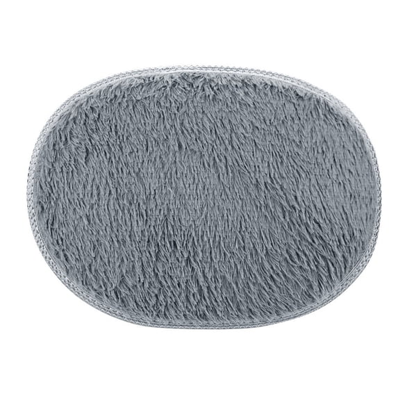 30x40cm Oval Non-Slip Area Rug, Soft Polyester Waterproof Stain Resistant Floor Mat, Easy Clean Low Profile Door Carpet for Bedroom Bathroom Living Room Dining Area Entryway
