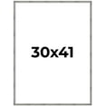 thumbnail image 1 of 30x41 Frame Silver Picture Frame - Complete Modern Photo Frame Includes UV Acrylic Shatter Guard, 1 of 8
