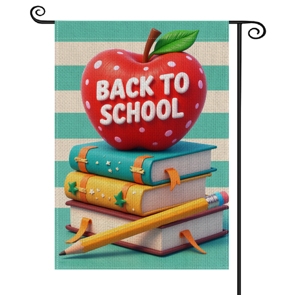 30x45Vibrant Color Back to School Garden Flag Pattern Classroom Welcome Flag Polka Dot Design Playful School Decor Flag for Back to School Event Classroom Decoration Front Yard Display