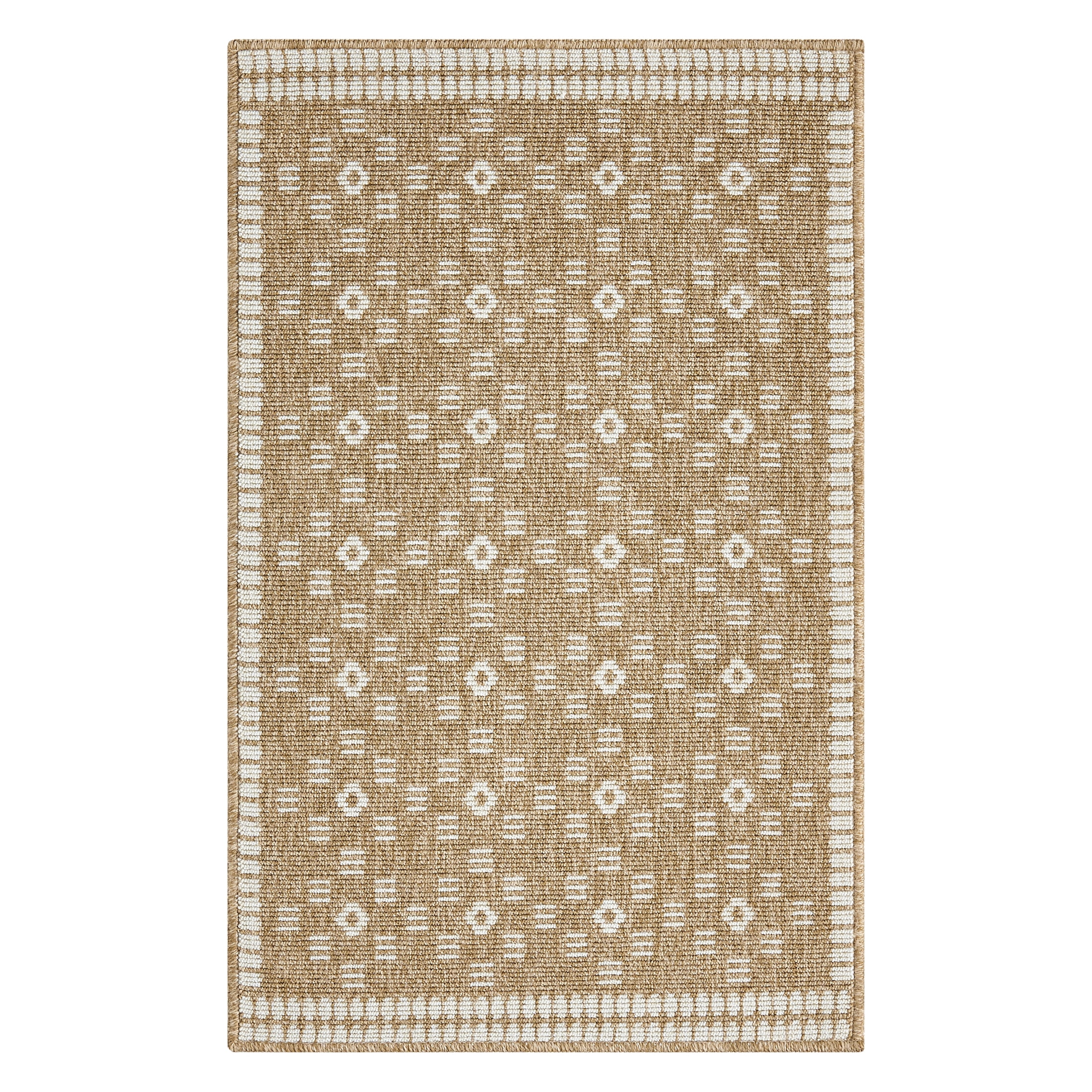 Better Homes & Gardens Taupe/Ivory Liz Crafted Geo Indoor Area Rug, 30" x 46"