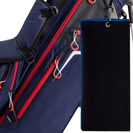 30x50cm Golf Towel With Hook 4Color Microfiber Fabric For Golf lover Accessories