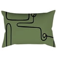 thumbnail image 1 of 30x50cm Green Leaf Pattern Printed Pillow Case Geometric Pillowcase Bedroom Living Room Pillowcase Car Decor Cushion Cover, 1 of 5