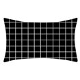 thumbnail image 1 of 30x50cm Rectangular Pillowcase Sofa Decorative Pillow Geometric Print Cushion Cover Simple Style Black and White Pillowcase, 1 of 5