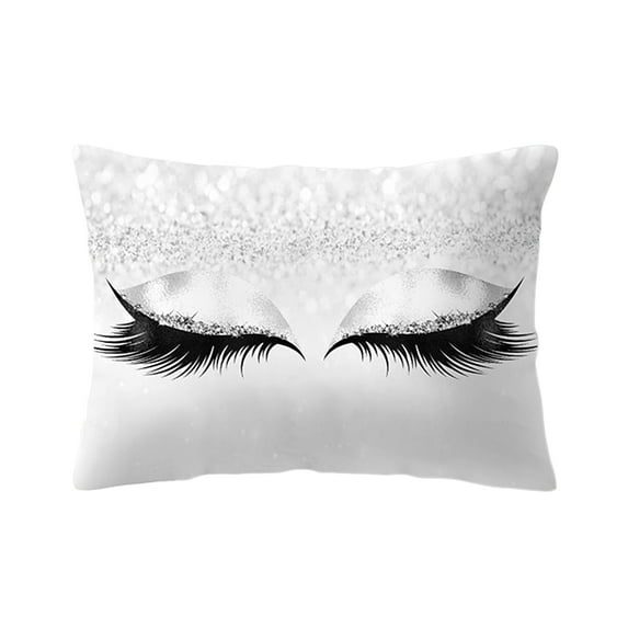 30x50cm Throw Pillow for Case Glitter Makeup Eyeshadow Long Eyelashes Print Deco