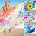 thumbnail image 1 of 30x59in Square Printed Microfiber Beach Towel, Sandproof Absorbent Beach Blanket, Multi-Purpose Shawl for Travel, Swimming Pool, Camping & Outdoor, 1 of 5