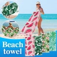 thumbnail image 1 of 30x59in Square Printed Microfiber Beach Towel, Sandproof Quick Dry Beach Blanket, Multi-Purpose Absorbent Shawl for Swimming Pool, Travel, Camping & Outdoor Use, 1 of 5