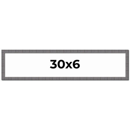 30x6 Frame Slate Blue Distressed Rustic Solid Wood Picture Frame | 0.75 Inch Moulding Width |