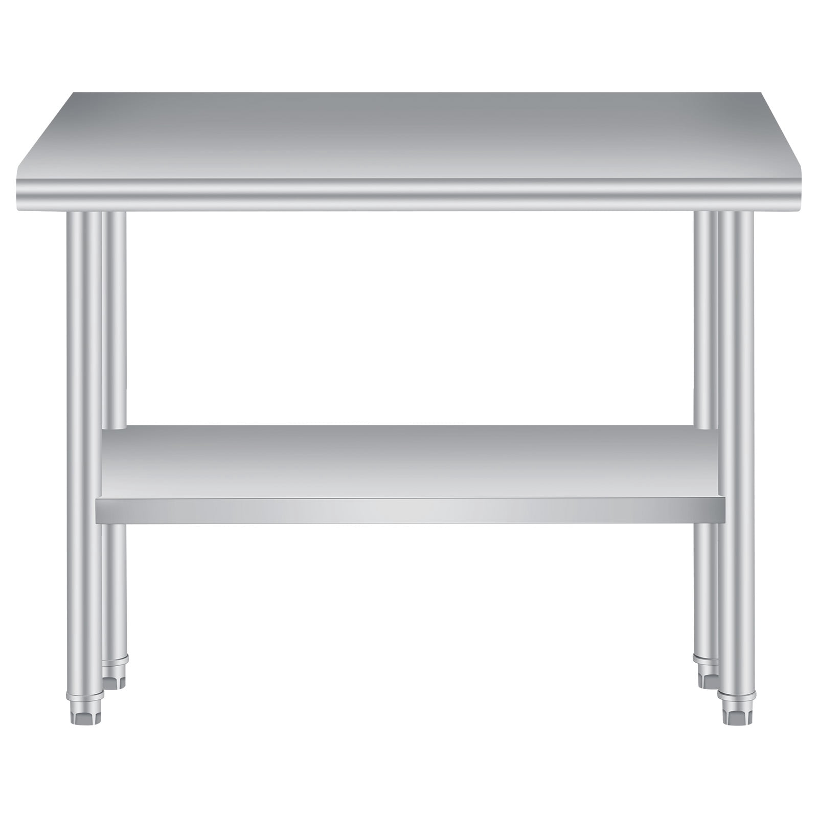 30x60 Inch Stainless Steel Work Table for Outdoor Kitchen – Backsplash, Adjustable Undershelf, Rolling Casters, Heavy Duty Prep for Restaurant