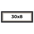 thumbnail image 1 of 30x8 Frame Black Real Wood Picture Frame Width 2.25 Inches | Interior Frame Depth 0.5 Inches |, 1 of 8
