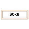 thumbnail image 1 of 30x8 Frame Gold Silver Plein Aire 2" Inch Wide Moulding Solid Wood Picture Frame | Modena, 1 of 8