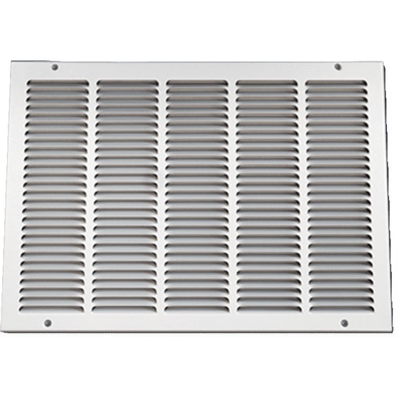 30x8 Soft White Return Air Grille (Stamped from Cold Roll Steel) - Shoemaker 1050