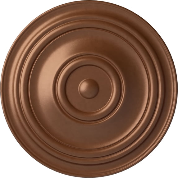31 1/2"OD x 2 1/2"P Traditional Ceiling Medallion (Fits Canopies up to 8 1/4"), Hand-Painted Polished Copper