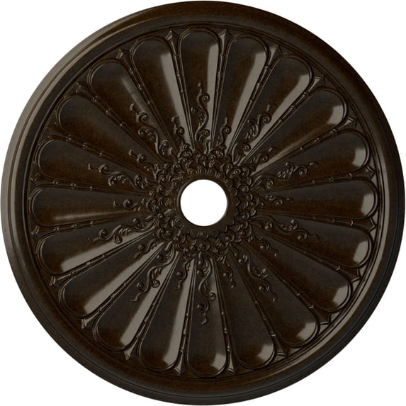 31 1/2"OD x 3 5/8"ID x 1 1/2"P Kirke Ceiling Medallion (Fits Canopies up to 3 5/8"), Hand-Painted Bronze