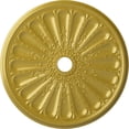 thumbnail image 1 of 31 1/2"OD x 3 5/8"ID x 1 1/2"P Kirke Ceiling Medallion (Fits Canopies up to 3 5/8"), Hand-Painted Rich Gold, 1 of 6