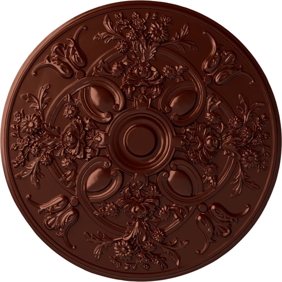 31 1/4"OD x 2 1/4"P Baile Ceiling Medallion (Fits Canopies up to 6"), Hand-Painted Antique Copper