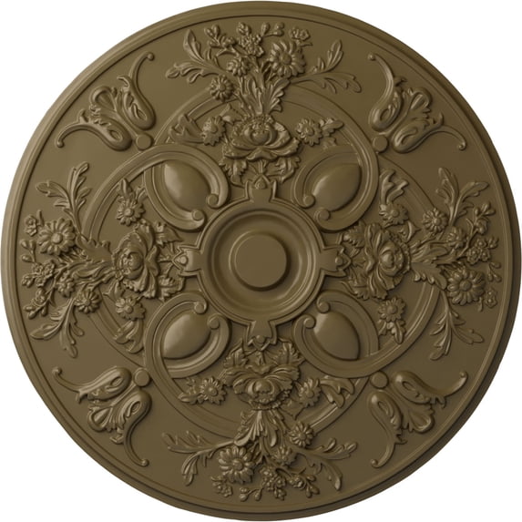 31 1/4"OD x 2 1/4"P Baile Ceiling Medallion (Fits Canopies up to 6"), Hand-Painted Mississippi Mud