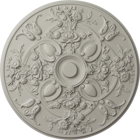 31 1/4"OD x 2 1/4"P Baile Ceiling Medallion Pot of Cream Finished