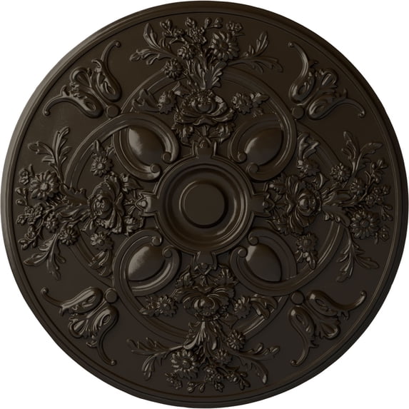 31 1/4"OD x 2 1/4"P Baile Ceiling Medallion (Fits Canopies up to 6"), Hand-Painted Stone Hearth