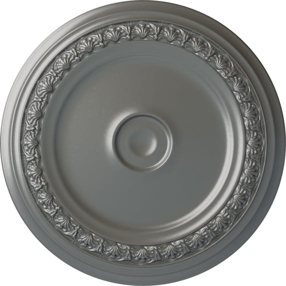 31 1/8"OD x 1 1/2"P Carlsbad Ceiling Medallion Silver Finished