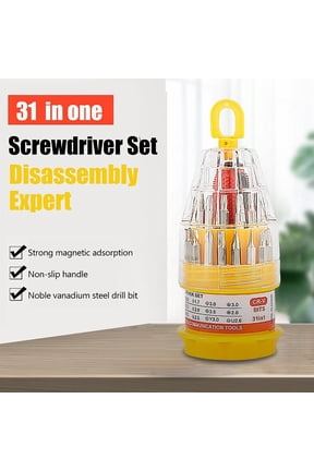 31 in 1 Screwdriver Set Precision Magnetic Repair Tool Kit Carbon Steel Portable Storage Box Non Slip Handle for Electronics Eyeglass Watch Home DIY Maintenance