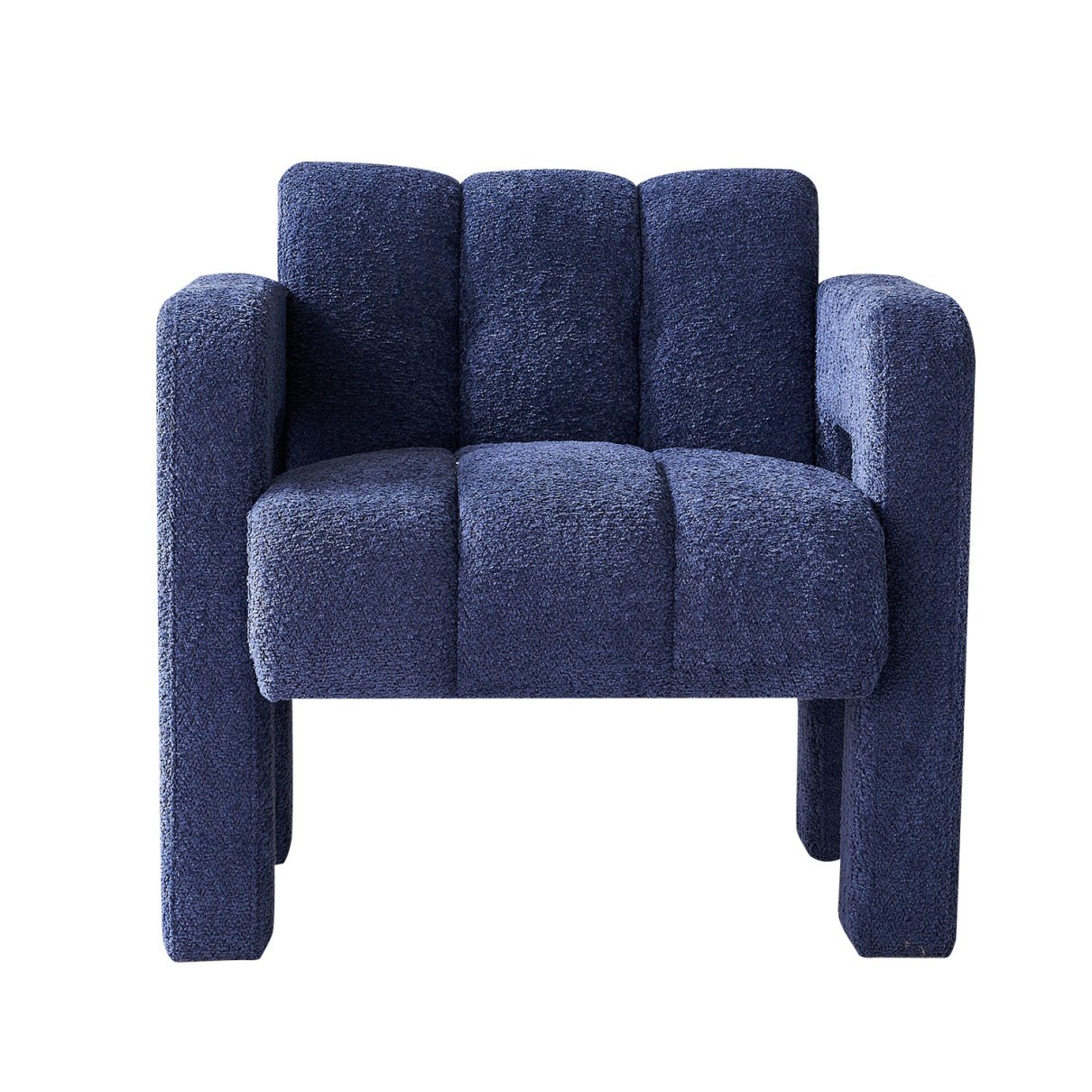 31.10" Wide Accent Chair, Modern Boucle Barrel Upholstered Armchair