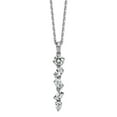 thumbnail image 1 of 31.25mm 925 Sterling Silver Rhodium Plated Polished Fancy CZ With 2 Inch Extension Necklace 16 Inch Pendant Necklace for, 1 of 2
