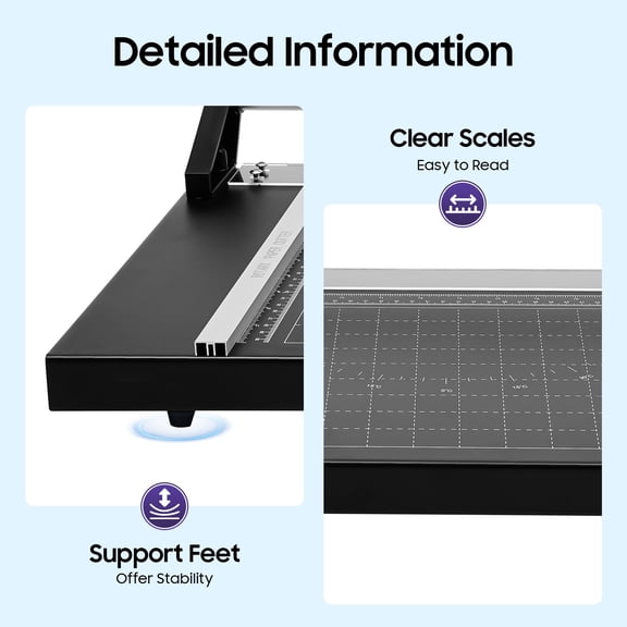 31.29*14.17*4.13in Manual Paper Cutter Trimmer Rectangular Precision Rotary Paper Cutter with Foot Pads