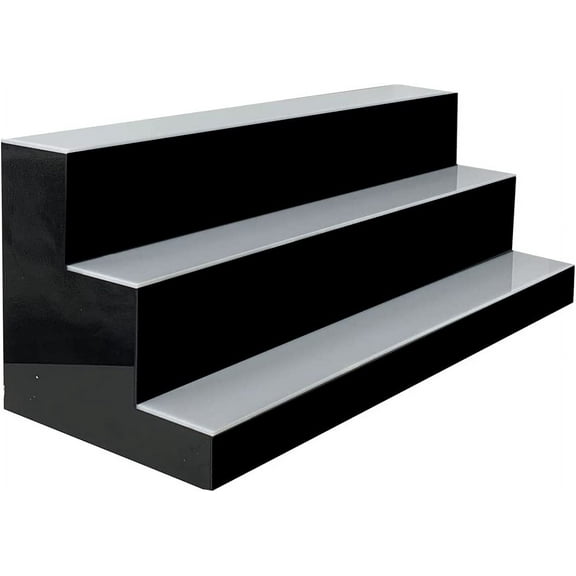 31" 3-Step High Light LED Detachable Liquor Bottle Display Shelf, Liquor Bottle Alcohol Whiskey Shelves Rack Stand Tray Units with 7 Preset Color & Remote Control for Home Bar Living Room