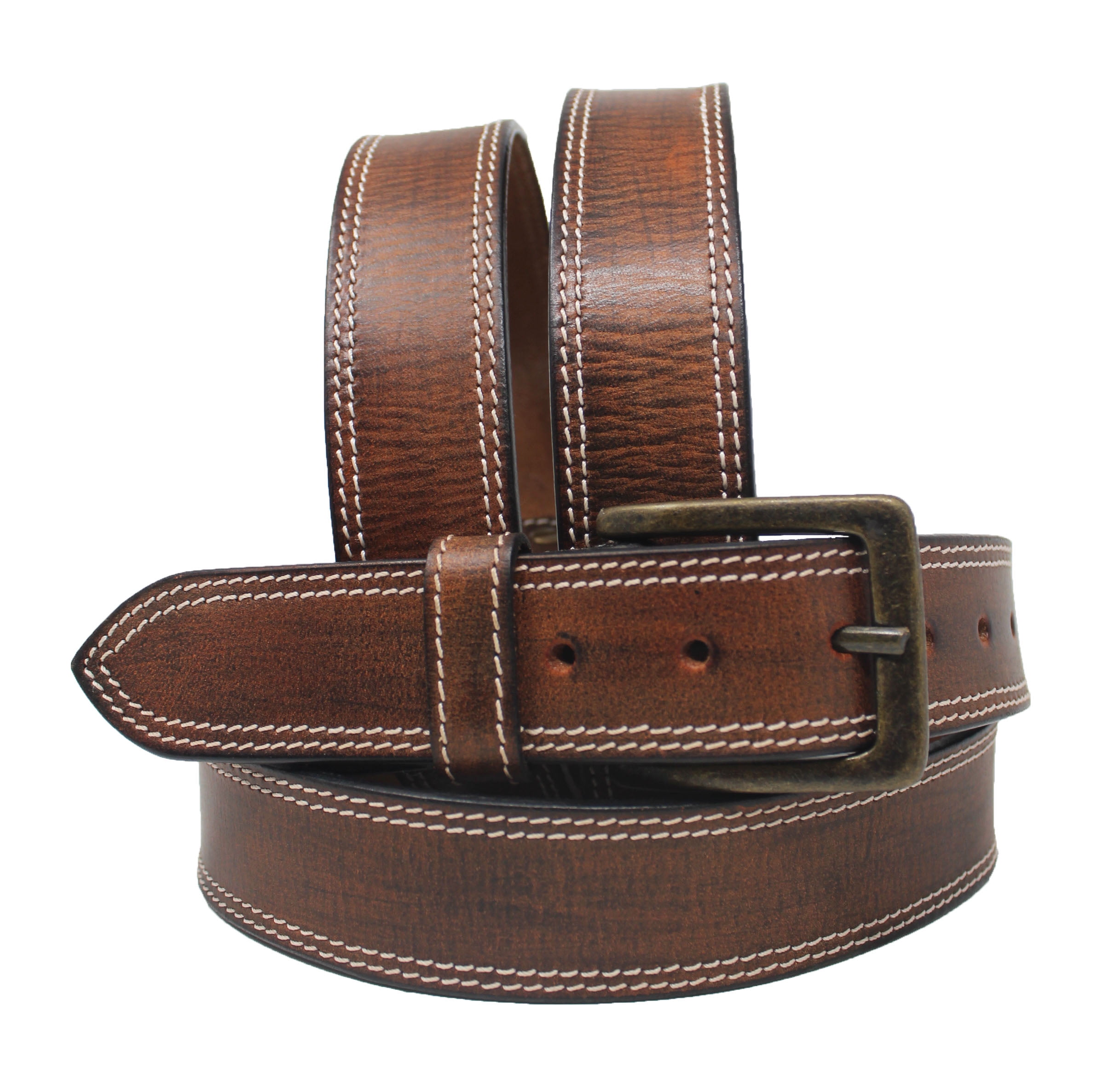 CHAOREN Men's Reversible Casual Belt - 2-in-1 Brown Belt, 1 1/2