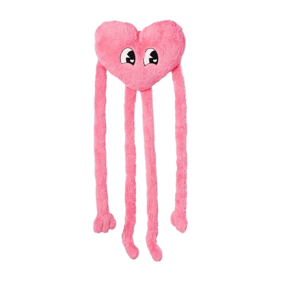 31.49Inch Valentines Stuffed Animals Big Pink Heart with Arms and Legs, Ultra-Soft Heart Shape Plush Toy Pillow for Valentine's Day Birthday Christmas Holiday Gifts