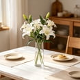 thumbnail image 1 of 31.49in Multi Color Artificial Lily Stem Plastic Faux Flower Wedding Home Hotel Decor, 1 of 6