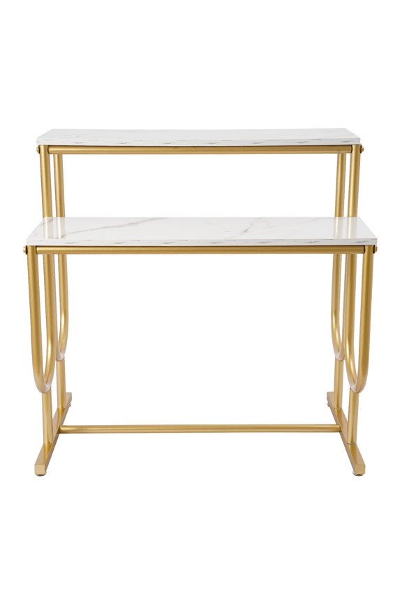 31.5*18.9*31.5in Purse Display Stand Handbag Display Stand 2-Tier Free Standing Display Table for Home