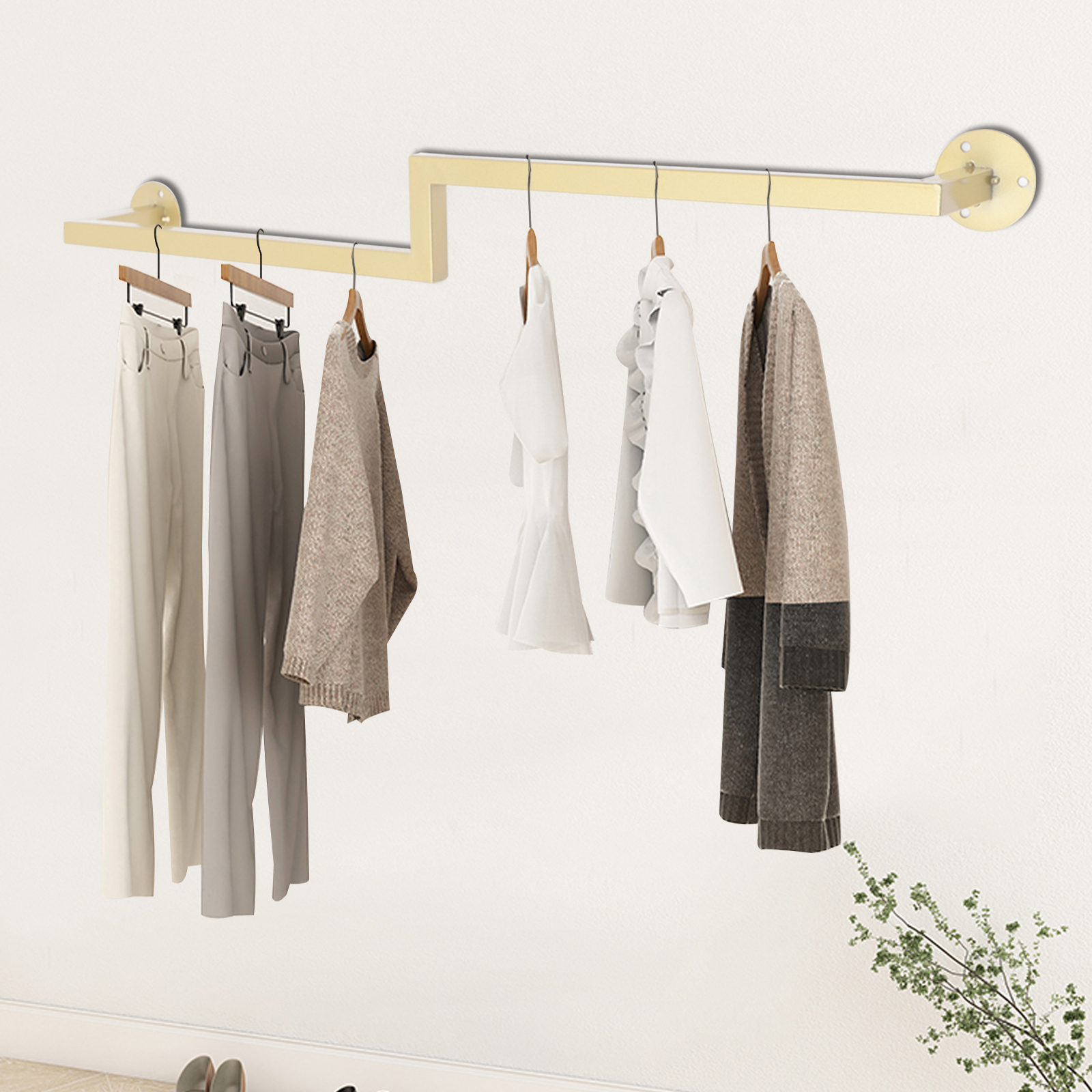 31.5*3.9*3.9 Modern Excellent Load Capacity Gold Wall Mounted Clothes ...