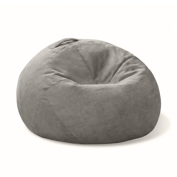 31.531.519.7 Inch Grey Chenille 2.5FT Teen Bean Bag Chair, High Resilience Foam & PP Cotton Blended Filling, Non-Slip Bottom with Carry Handle for Bedroom Game Room Reading Nook