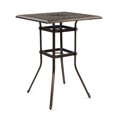 thumbnail image 1 of 31.5*31.5*42 Outdoor Dining Table,Patio Table, Aluminum Square Table with 2" Umbrella Hole,,Patio Dining Table,Outdoor Furniture for Porch Balcony Backyard Garden,Antique Bronze, 1 of 7