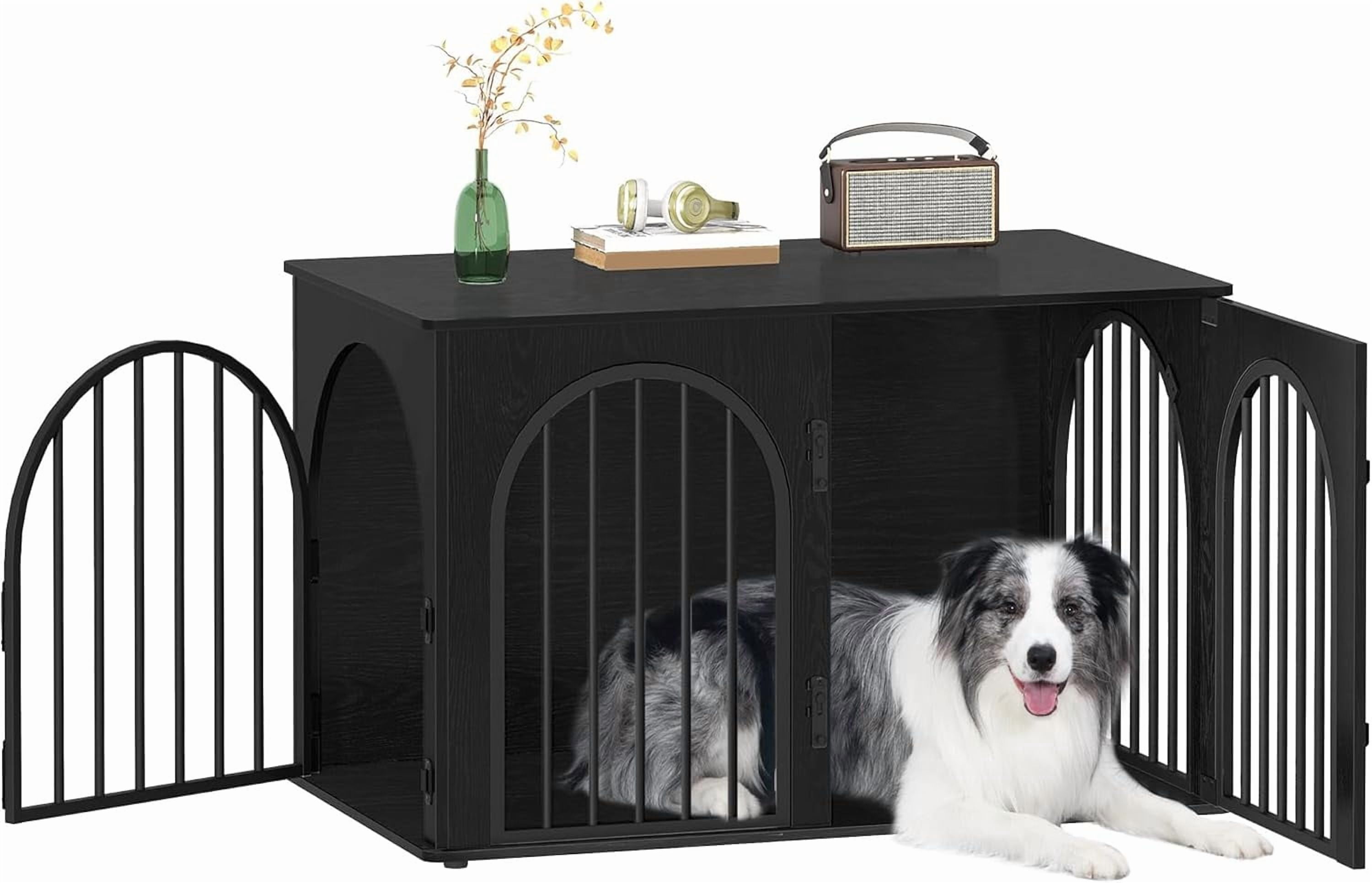 Picture of 31.5'' Wooden Dog Crate Furniture Indoor Dog Kennel Dogs Cage for Small ...