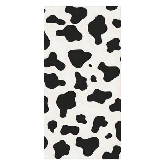 31.563 In Large Size Beach Towel Can Be Used As A Beach Towel Placemat Double Face Velvet Material Easy To Carry Simple Cow Print Pattern, Vector Art Style_1