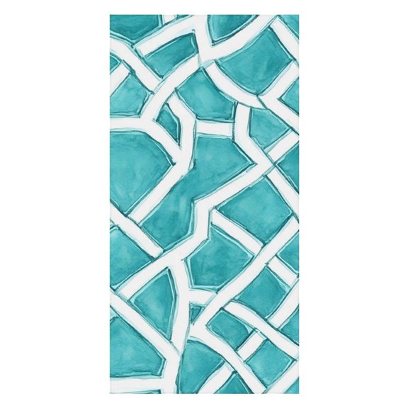 31.563 In Large Size Beach Towel Can Be Used As A Beach Towel Placemat Double Face Velvet Material Easy To Carry Turquoise Moroccan Trellis Hand-drawn Sketch_62922_4