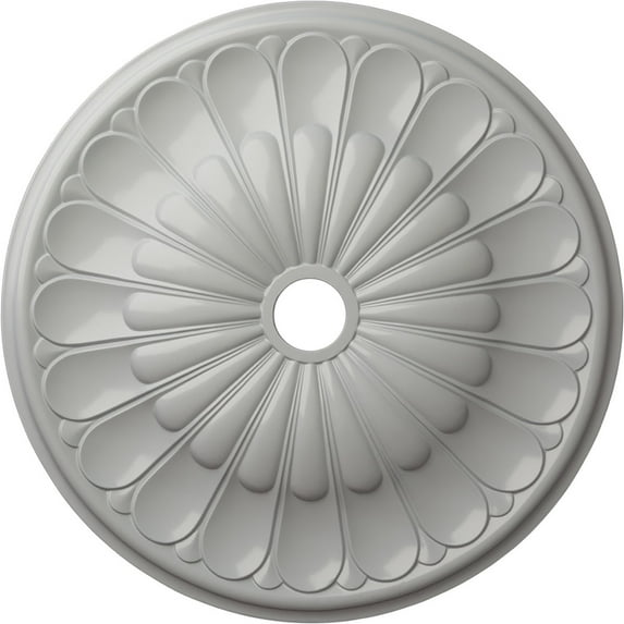 31 5/8"OD x 3 5/8"ID x 1 7/8"P Gorleen Ceiling Medallion (Fits Canopies up to 3 5/8"), Hand-Painted Frost