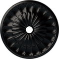 thumbnail image 1 of 31 5/8"OD x 3 5/8"ID x 1 7/8"P Gorleen Ceiling Medallion (Fits Canopies up to 3 5/8"), Hand-Painted Jet Black, 1 of 7
