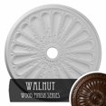 thumbnail image 1 of 31 5/8"OD x 3 5/8"ID x 1 7/8"P Gorleen Ceiling Medallion (Fits Canopies up to 3 5/8"), Hand-Painted Walnut, 1 of 14