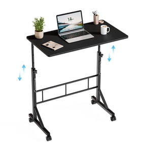 31.5" Adjustable Height Mobile Desk for Walking Pad & Treadmill, Active Home Office Computer Desk with Pin-Lock System, Rolling Laptop Table with Locking Wheels