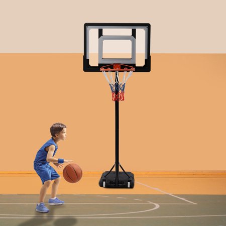 31.5" Basketball Hoop Stand Height-Adjustable Basketball System w/Wheels White