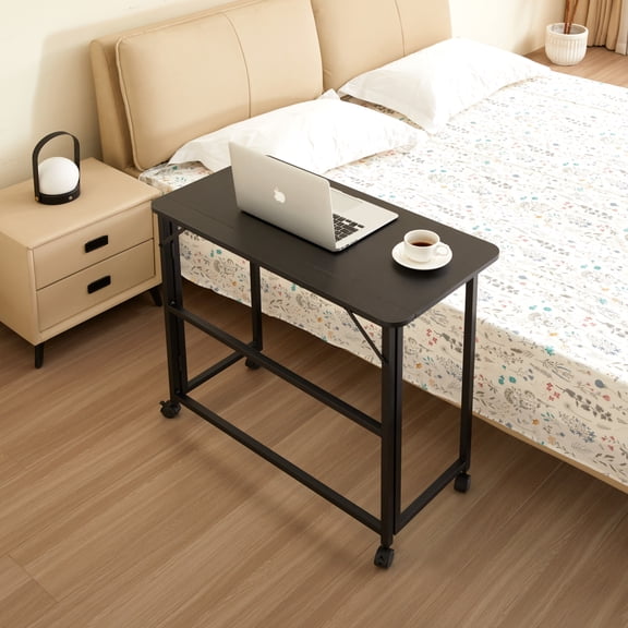 31.5" Black Folding Desk for Small Space, Compact Writing Computer Desk for Home Office, Study, Bedroom (80*40)