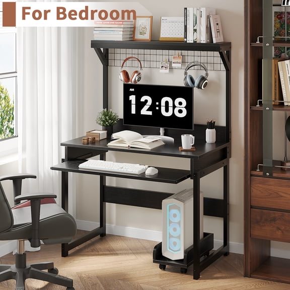 ALISENED 31.5" Computer Desk,Space-Saving Office Desk, Study Table, Writing Desk, and Workstation for Home Office