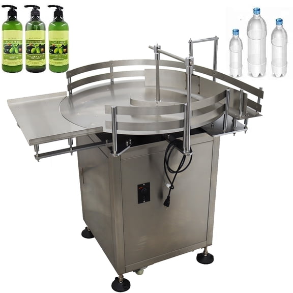 31.5" Diameter Automatic Bottle Accumulation Table Round Bottle Automatic Bottle Conveyor