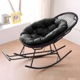 thumbnail image 1 of 31.5"Egg Chair Cushion Thickened [Cushion Only] Round Papasan Cushion Indoor with Ties Waterproof Circle Seat Pad for Patio Garden Indoor Black, 1 of 10