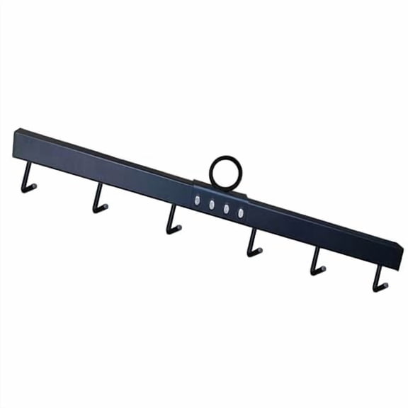 31.5" Fence Stretcher Bar 6 Thickened Hooks Steel Chain Link Fabric Fence Stretcher Woven Wire Fence Stretcher Fabric Black Steel Bar Fence Stretcher Tool